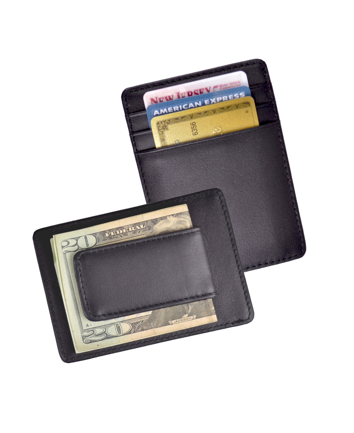 Men's Royce New York Magnetic Money Clip Wallet - Black