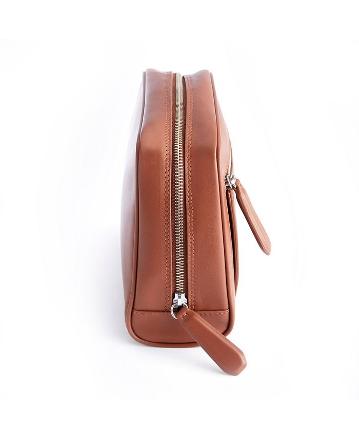 Royce Leather Royce New York Toiletry Bag with Front Zipper Compartment