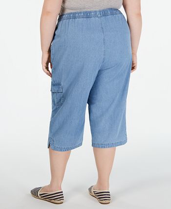 Karen Scott Plus Size Edna Capri Jeans, Created for Macy's - Macy's
