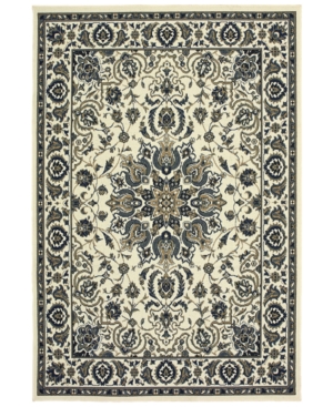 Oriental Weavers Marina 1248W Ivory/Navy 3'7in x 5'6in Indoor/Outdoor Area Rug