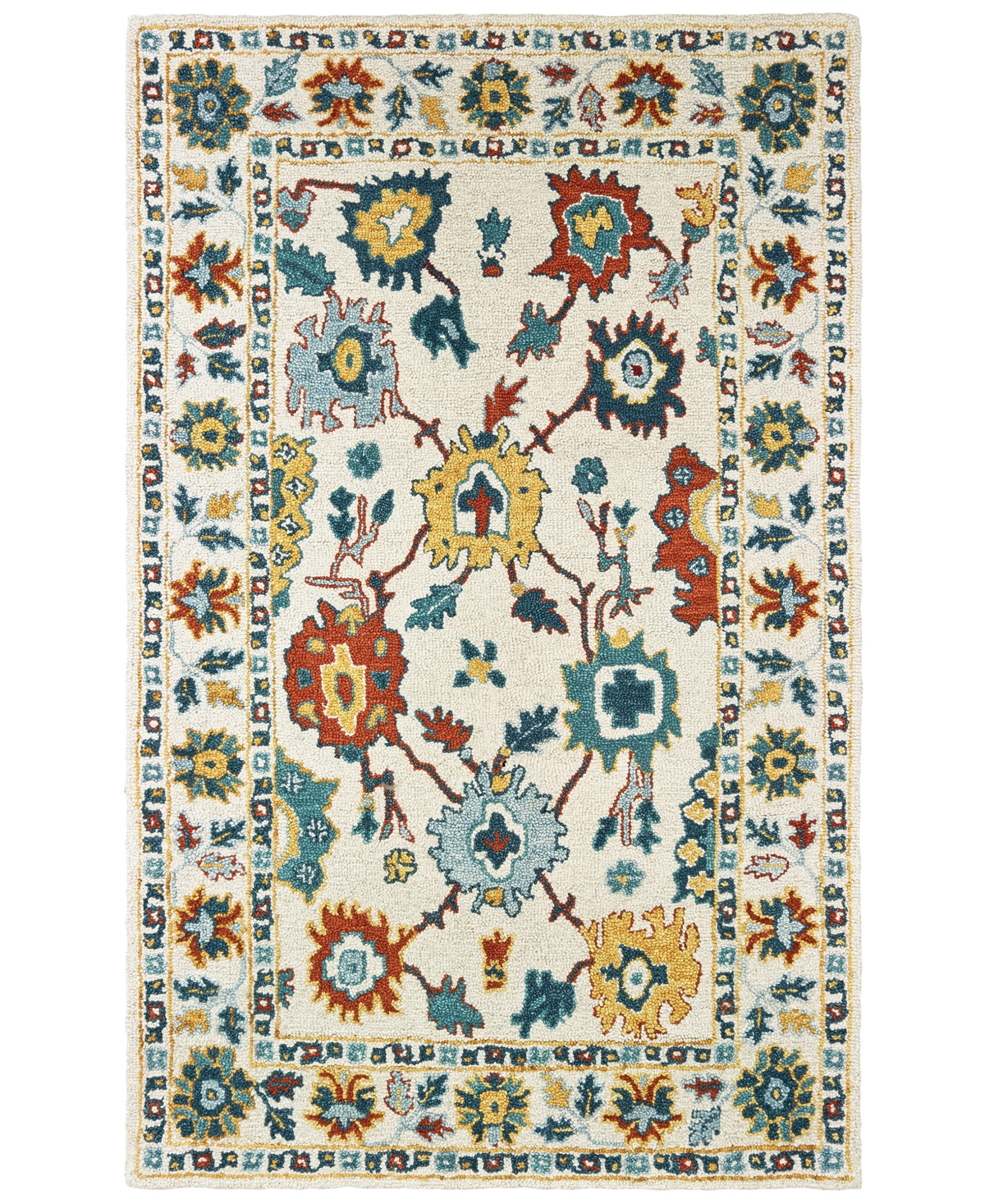 Oriental Weavers Zahra 75507 Ivory/Gold 5' x 8' Area Rug - Ivory/Gold
