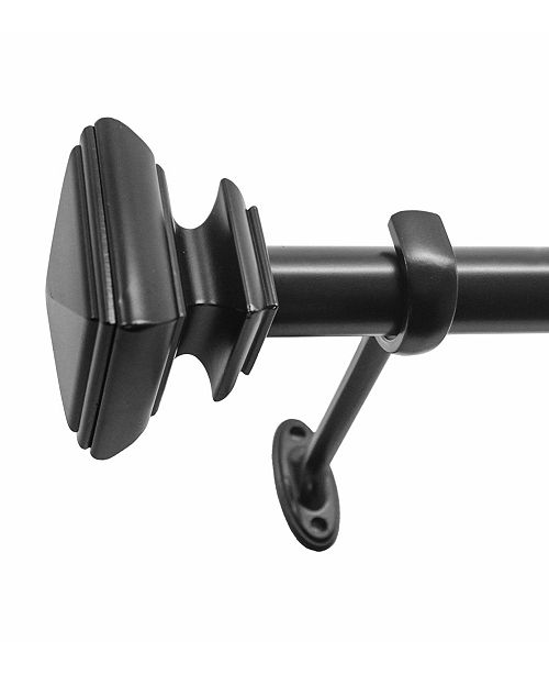 Decopolitan 7 8 Inch Square Telescoping Curtain Rod Set 18 To 36