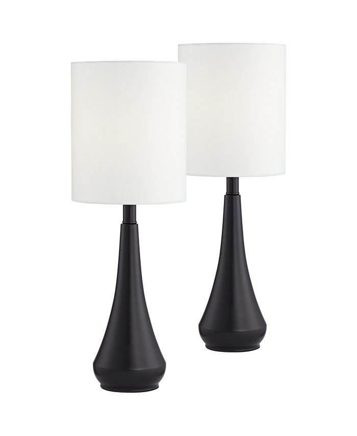 Pacific Coast Black Metal Table Lamps, Black Table Lamps Set Of 2
