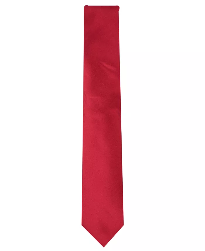 Men's Solid Texture Slim Tie - thumbnail 8