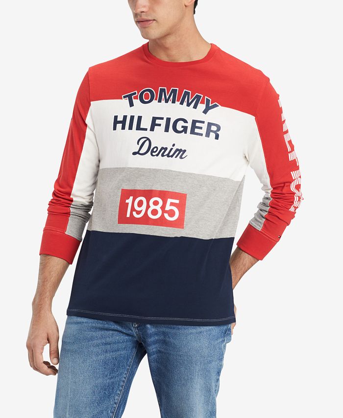 Tommy Hilfiger Men's Colorblocked Graphic Shirt, Created for Macy's ...