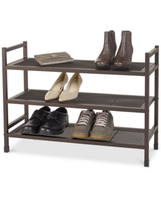 Neatfreak Heavy-Duty Stackable 3-Tier Metal Shoe Rack with Mesh Shelves