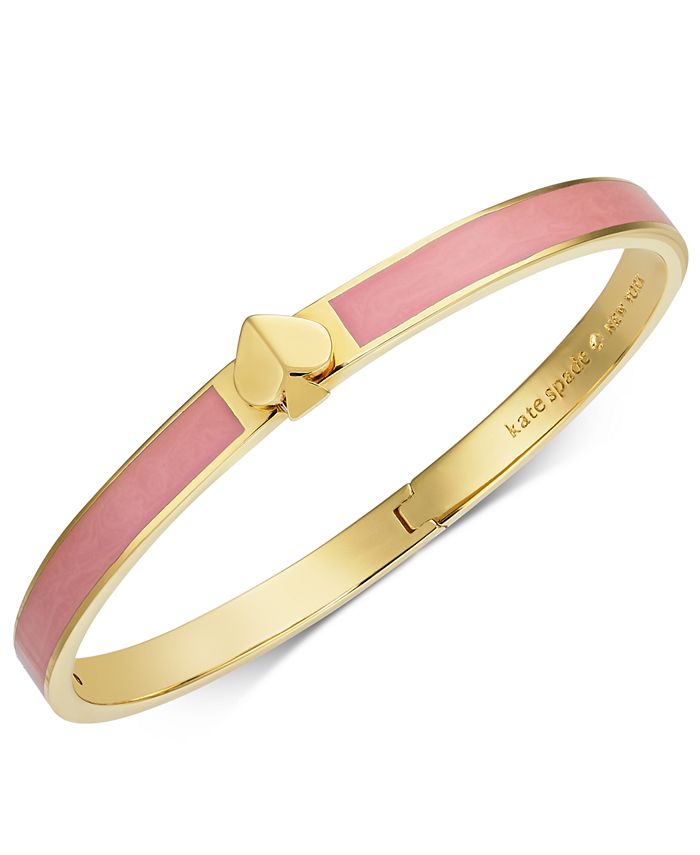 kate spade new york Gold Tone Colored Enamel Spade Bangle