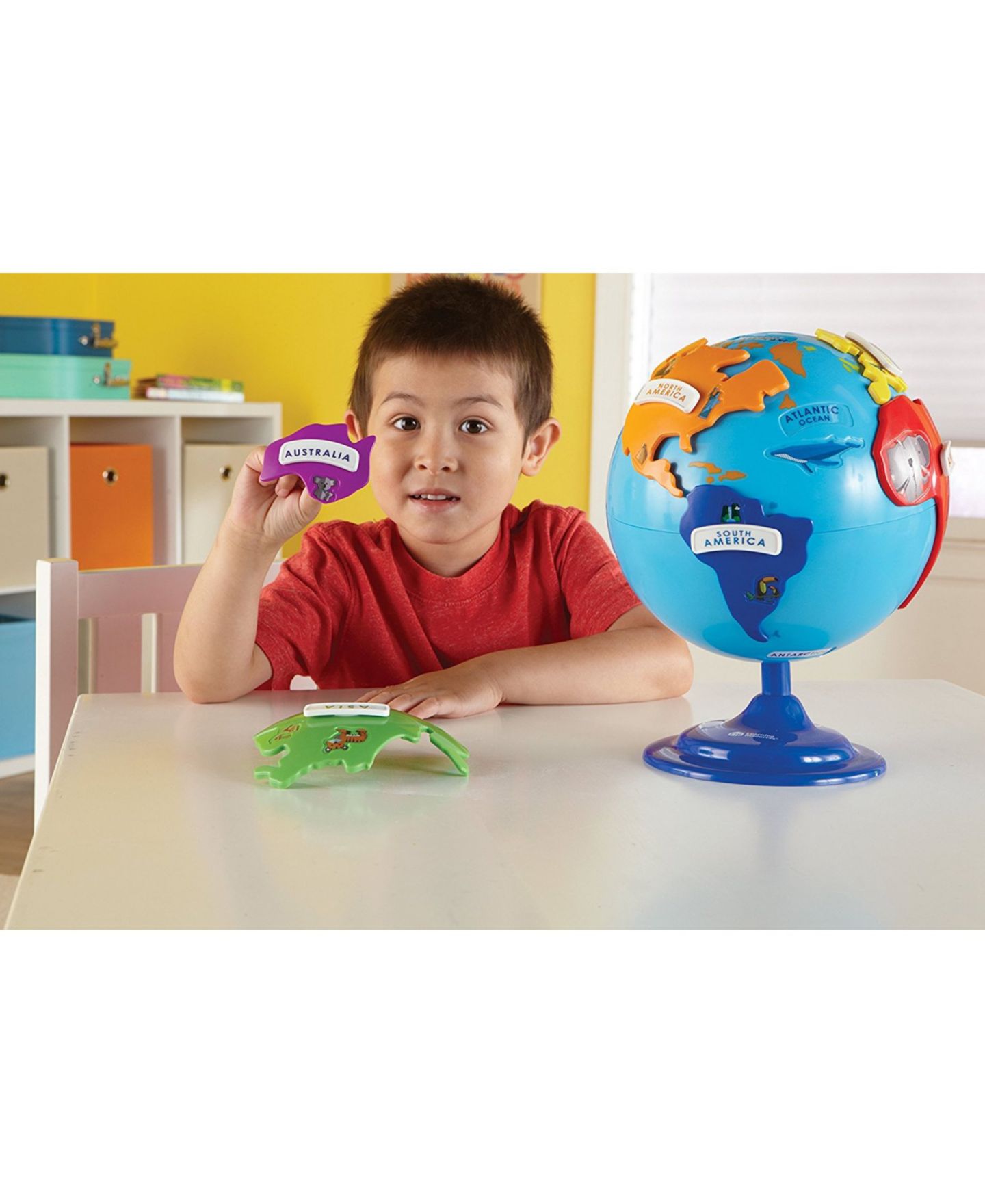 Детская игрушка Learning Resources Learning Essentials Geography Puzzle Globe, 14-Piece, Ages 3+ — фото 11