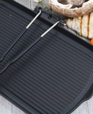 French Cast Iron 14" Rectangle Grill With Folding Handle