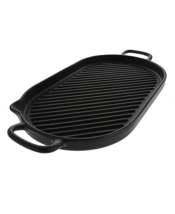 Chasseur French Oval Cast Iron Grill Pan, 18inch & Reviews Cookware