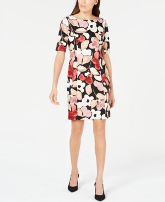 Alfani Printed Sheath Dress, Created for Macy's & Reviews - Dresses ...