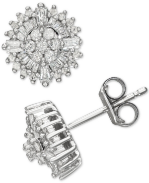 image of Diamond Burst Stud Earrings (1/2 ct. t.w.) in Sterling Silver