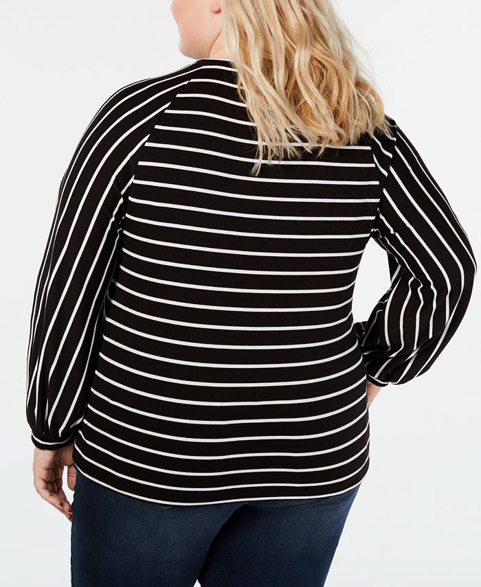 INC International Concepts I.N.C. Plus Size Allover-Stripe Sweatshirt ...