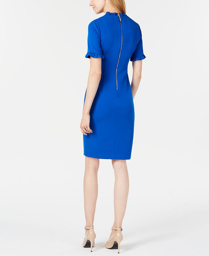 Calvin Klein Ruffle-Trim Sheath Dress & Reviews - Dresses - Women - Macy's
