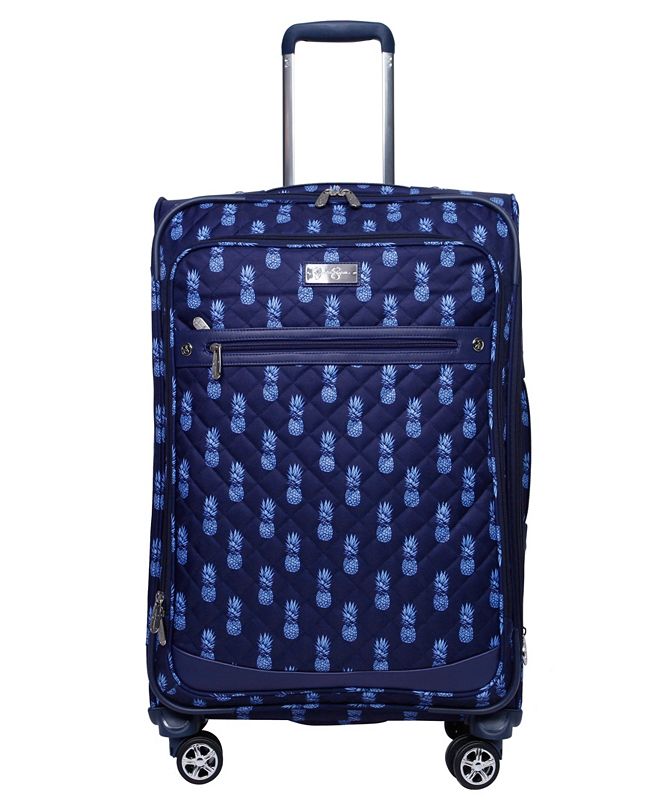 Jessica Simpson 25" Quilted Pineapple Softside Spinner Suitcase