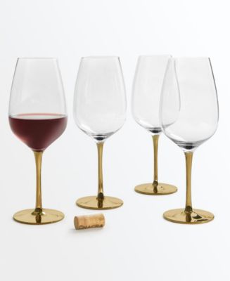 etched wine glasses Original Monogram Wine Glass Set of 4