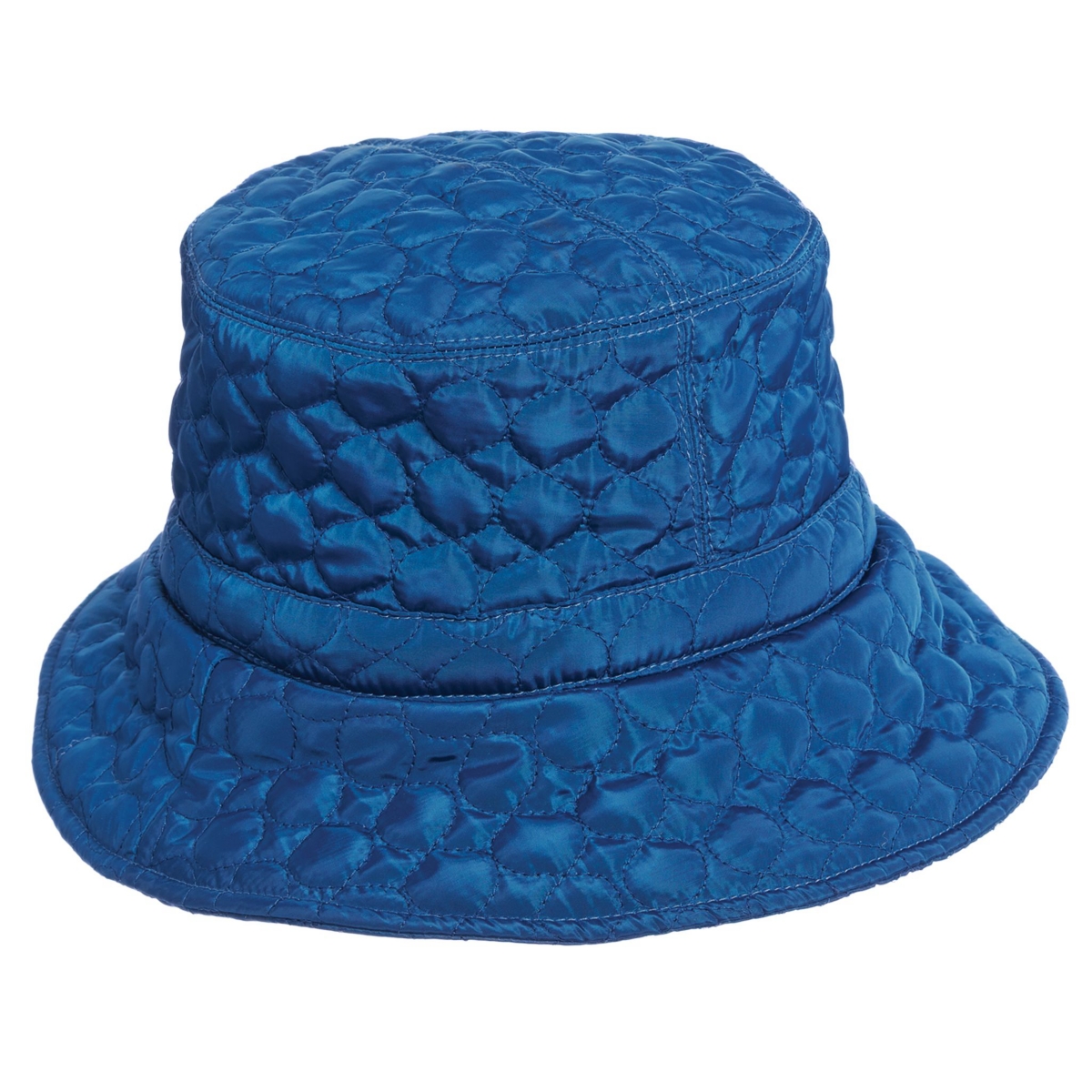 Scala Quilted Big Brim Rain Hat In Teal