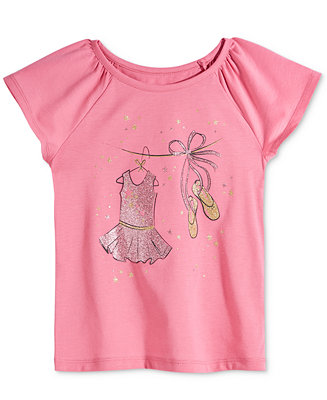 Epic Threads Toddler Girls Ballerina Graphic T-Shirt, Created for Macy ...