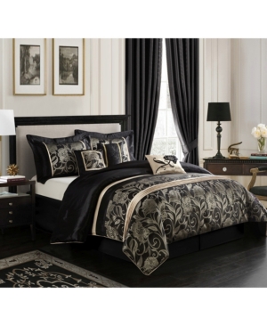 Nanshing Mollybee 7-piece Comforter Set, Black, California King