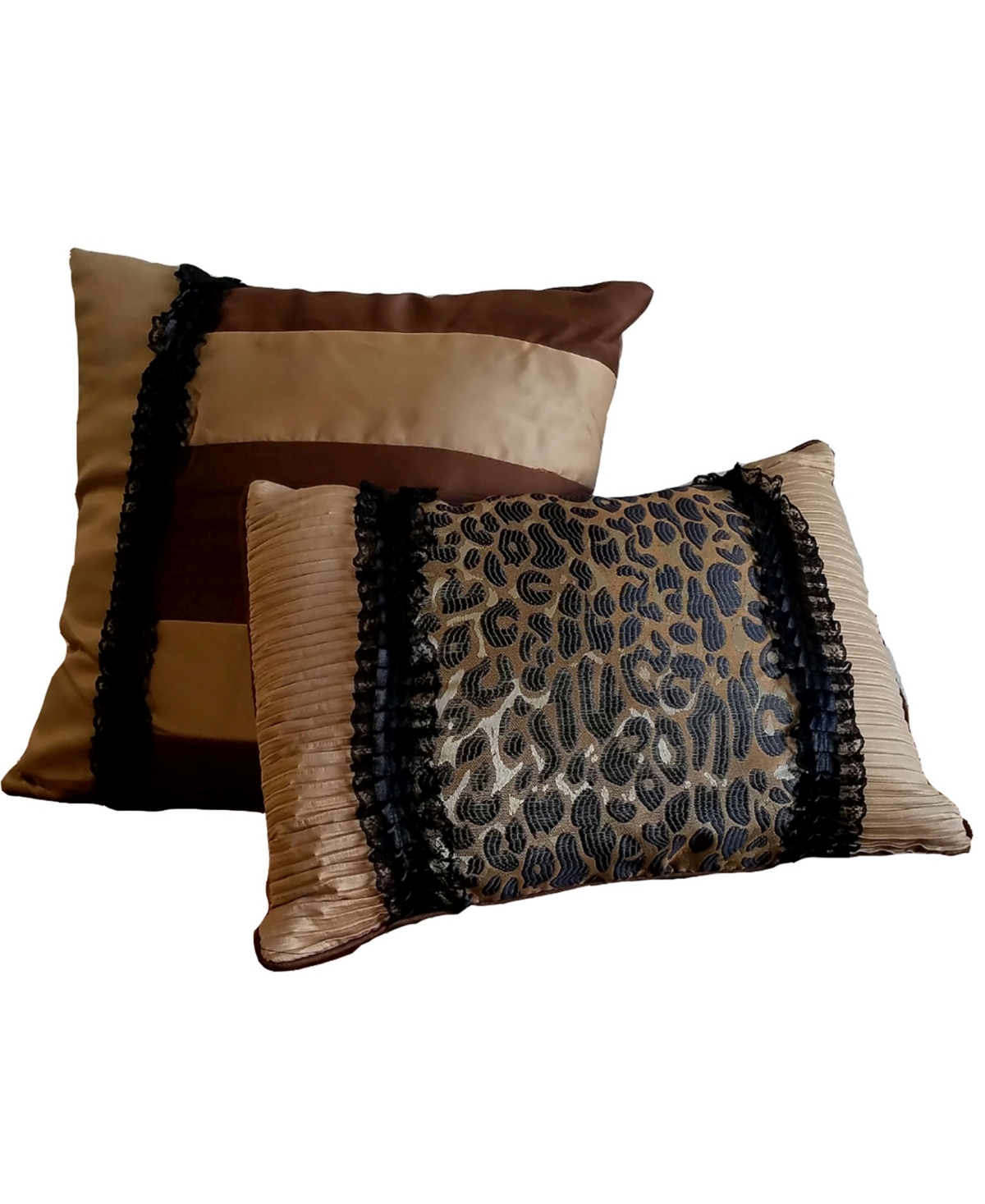 Nanshing Sadie 7-piece Queen Comforter Set In Brown,taupe