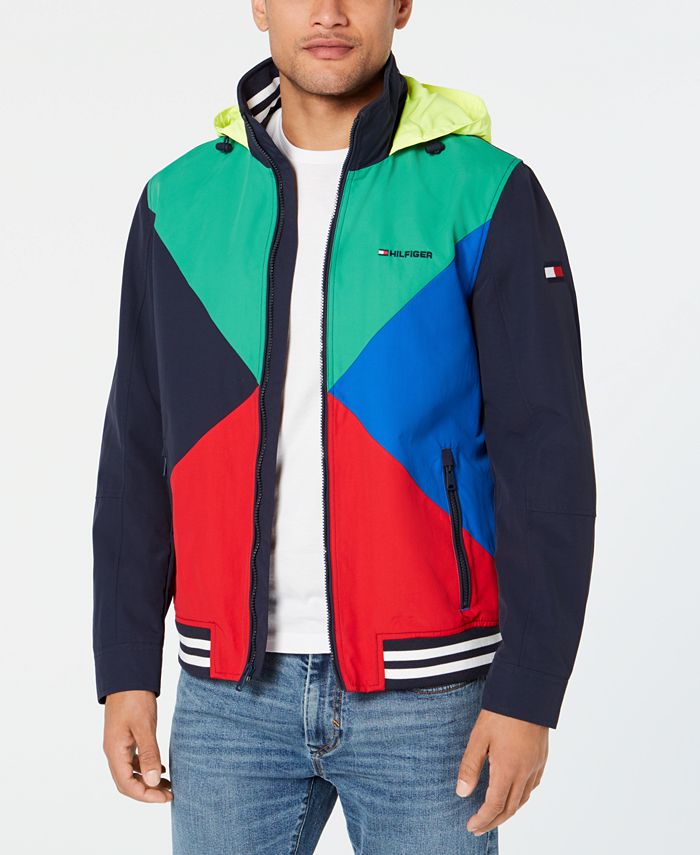 Tommy Hilfiger Men's Gunwhale Colorblocked Hooded Yacht Jacket, Created ...