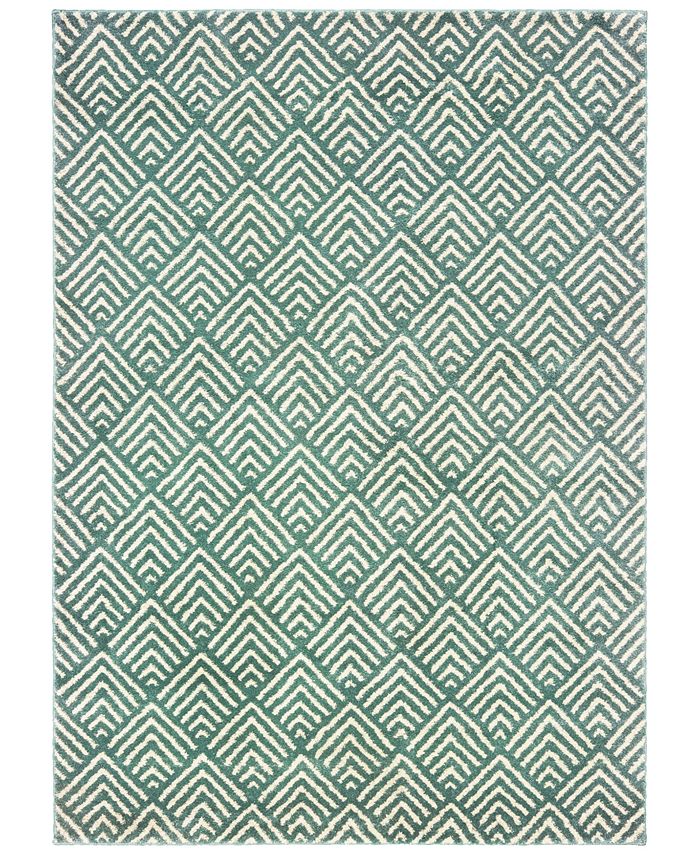 Oriental Weavers - Carson 9667C Blue/Ivory 2'3" x 7'6" Runner Area Rug