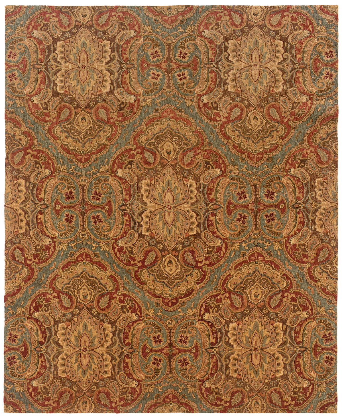 Closeout! Oriental Weavers Huntley 19101 8'3in x 11'3in Area Rug - Blue/Rust