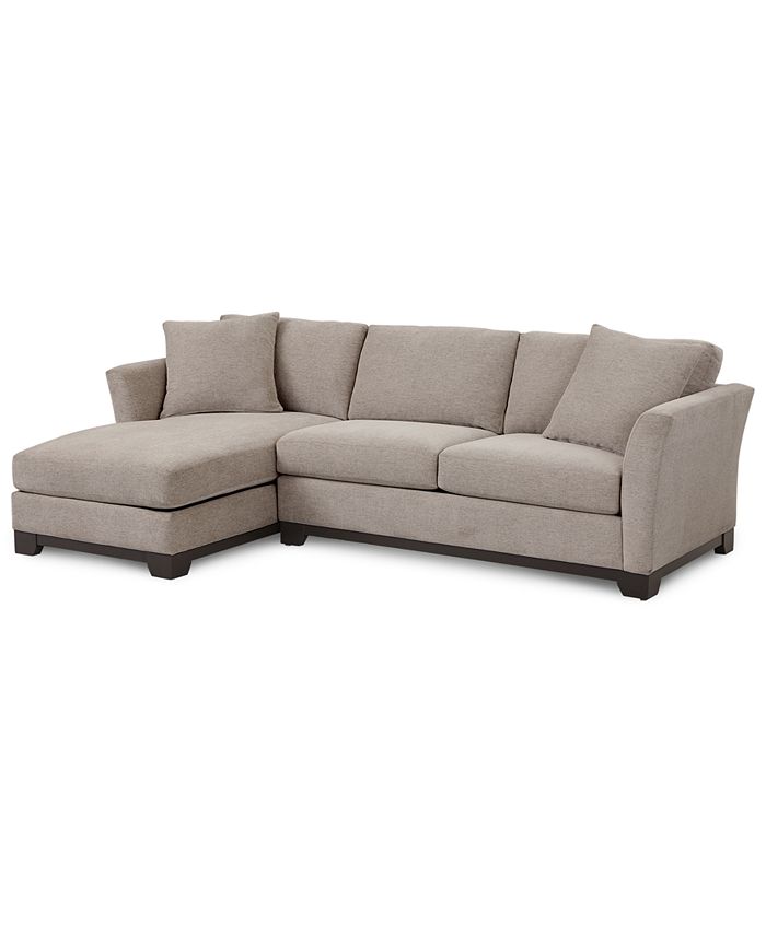 Furniture - Elliot II 107" Fabric 2-Pc. Reversible Chaise Sleeper Sectional Sofa