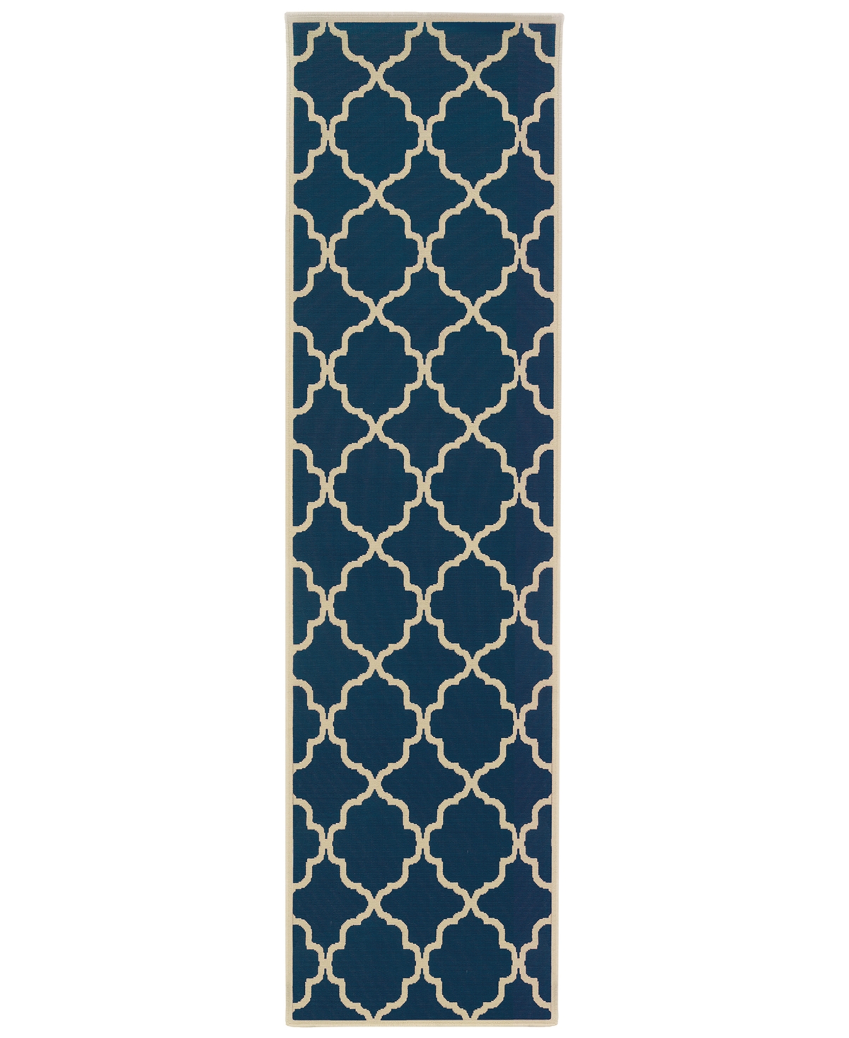 Oriental Weavers Riviera 4770 7'10in Indoor/Outdoor Round Area Rug - Navy/Ivory