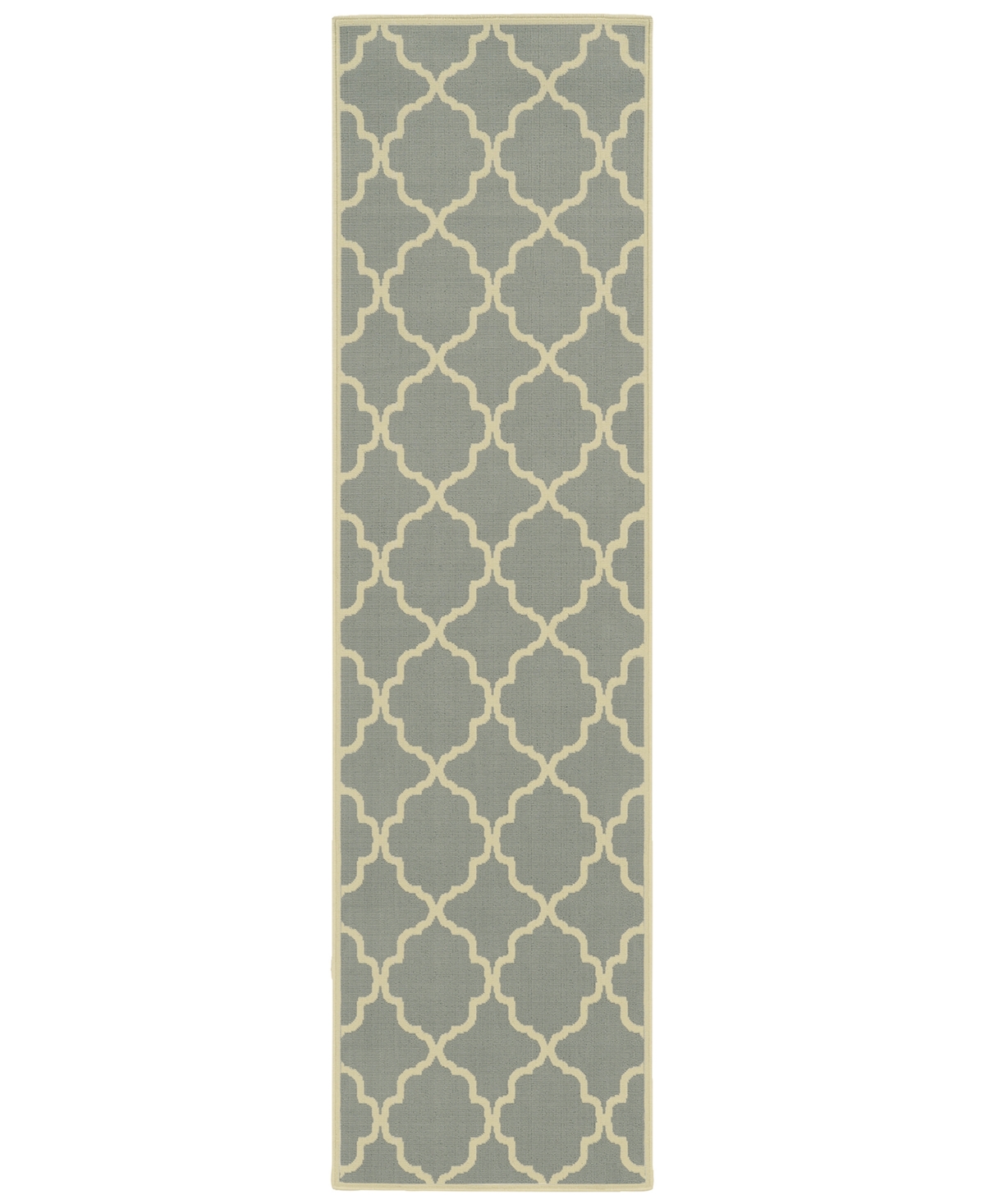 Oriental Weavers Riviera 4770 7'10in Indoor/Outdoor Round Area Rug - Grey/Ivory