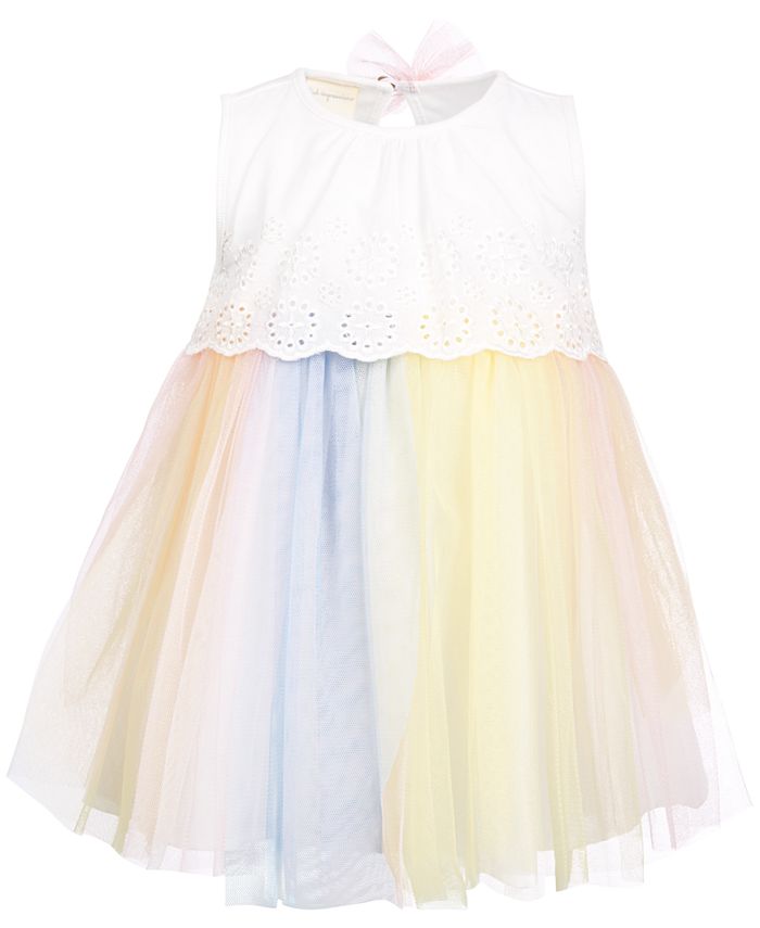 First Impressions Baby Girls Eyelet & Tulle Dress, Created for Macy's ...