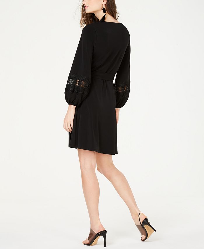 INC International Concepts I.N.C. CrochetSleeve Wrap Dress, Created