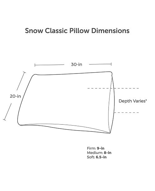 ProtectABed Queen ThermASleep Snow Classic Hybrid Firm Pillow ft