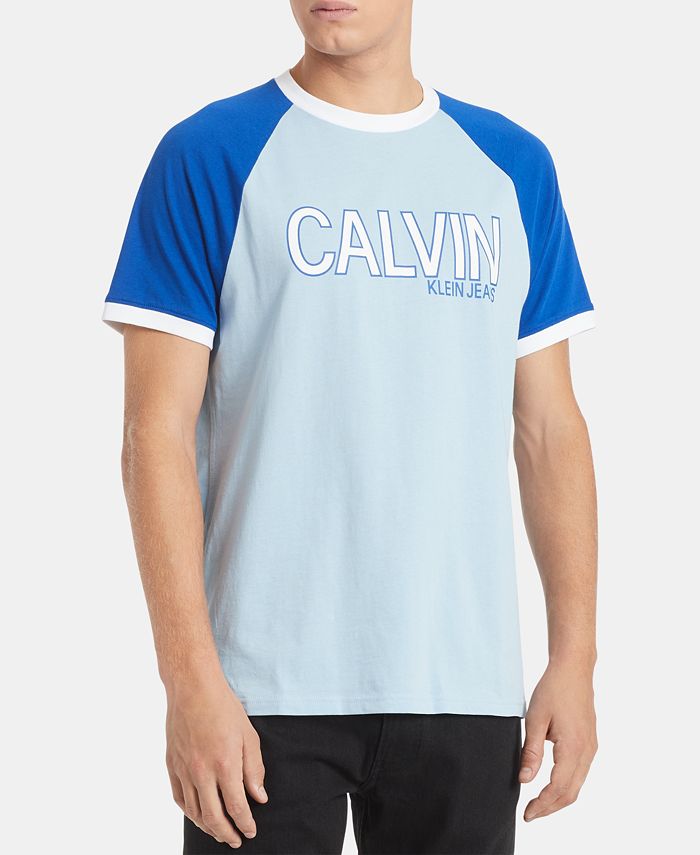 Calvin Klein Jeans Men's Athletic Colorblocked Logo Graphic T-Shirt &  Reviews - T-Shirts - Men - Macy's