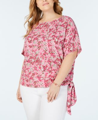 Michael Kors - Plus Size Side-Tie Top