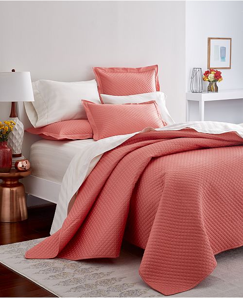 Charter Club Cotton 3Pc Quilted King Coverlet, Created for Macy's