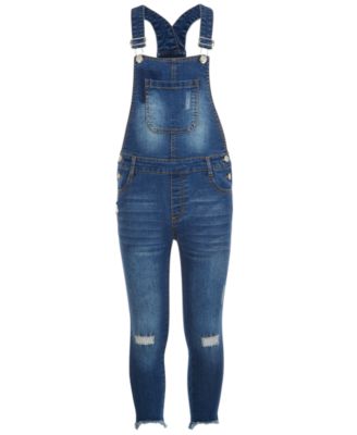 macy's blue jean jumpsuit
