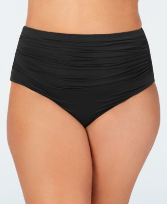 high waisted swim bottoms plus size