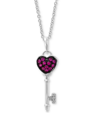 image of Effy Certified Ruby (1/8 ct. t.w.) & Diamond Accent 18