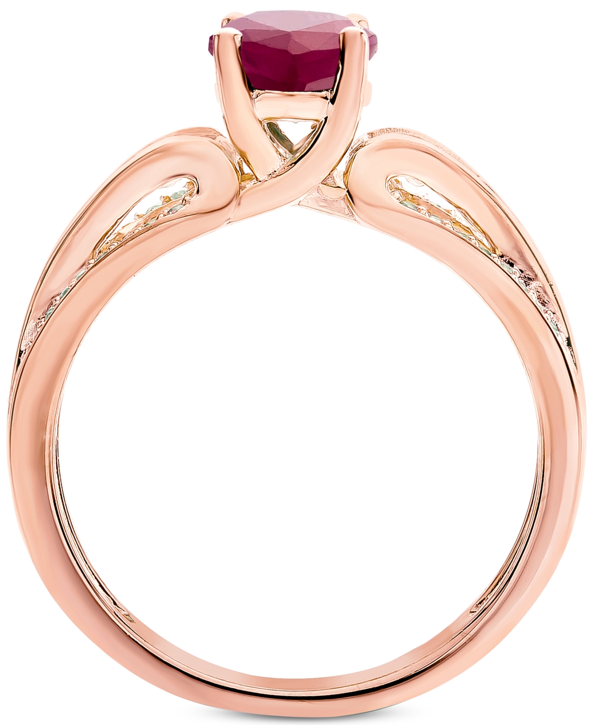 Macy's Ruby (1-1/3 Ct. T.w.) & Diamond (1/4 Ct. T.w.) Ring In 14k Gold (also In Sapphire.) In Sapphire,white Gold