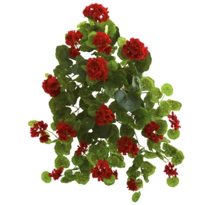Nearly Natural 26" Geranium Artificial Plant, Set Of 2 In Red