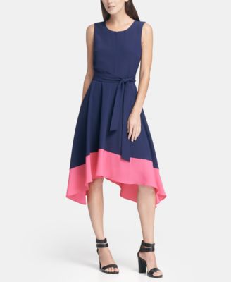 DKNY Contrast Hem Handkerchief Dress, Created For Macy's - Macy's