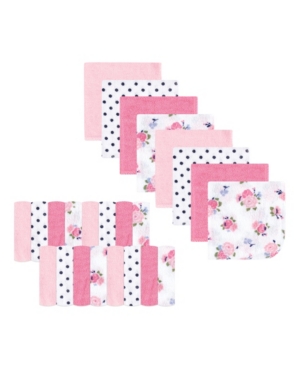 Luvable Friends Unisex Baby Polyester Washcloth 24-Pack Floral 24-Pack One Size
