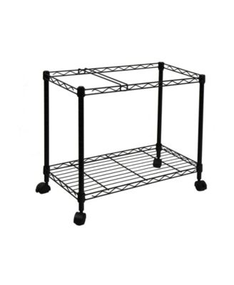 Portable 1-Tier Metal Rolling File Cart