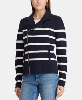 Lauren Ralph Lauren - Striped Moto Jacket