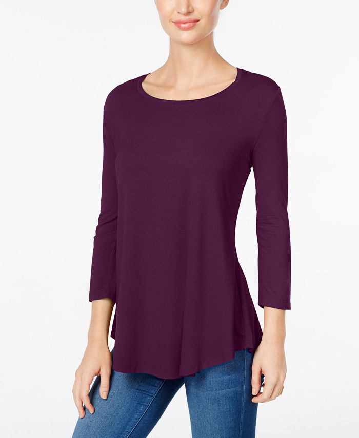 JM Collection Petite Scoop Neck Top, Created for Macy's - Macy's