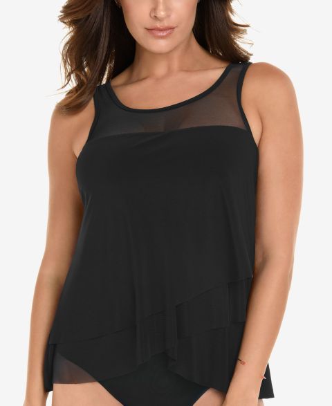 Верх бикини Illusionist Mirage Tankini, на косточках — Miraclesuit, цвет: Чёрный