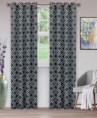 Superior Trellis Insulated 2-Piece Curtain Panels Room Darkening with Grommet Header Top, 52" X 96"
