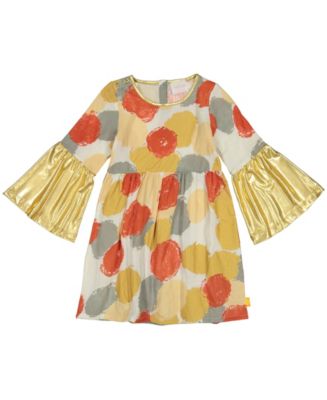Masala Baby Girls Organic Cotton Simple Dress Pointe Metallic - Macy's
