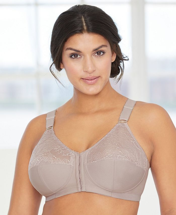 Glamorise Women's ComfortLift Front Close Lace Posture Back Support Bra # 1202 - Macy's